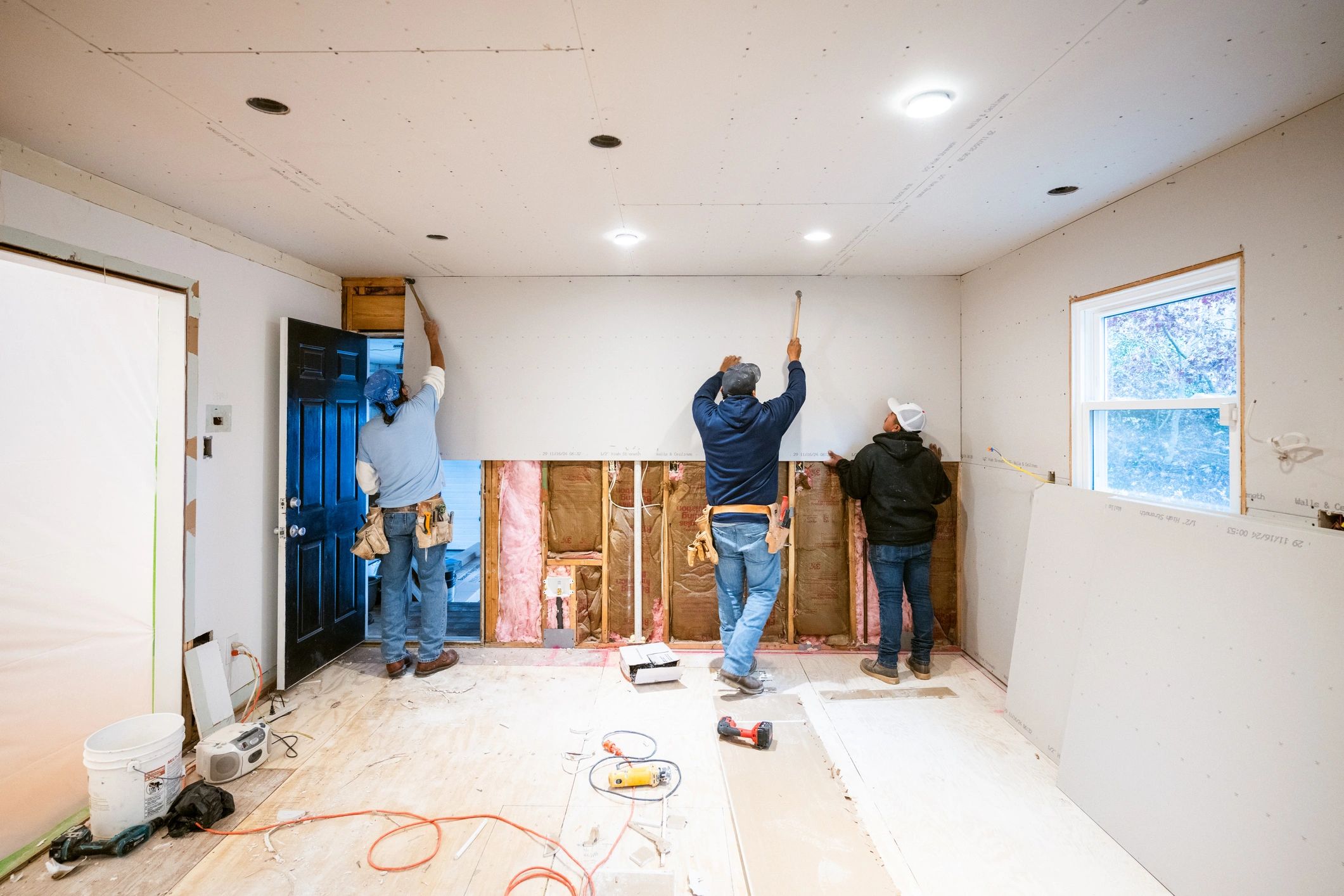 Drop ceiling cable access work